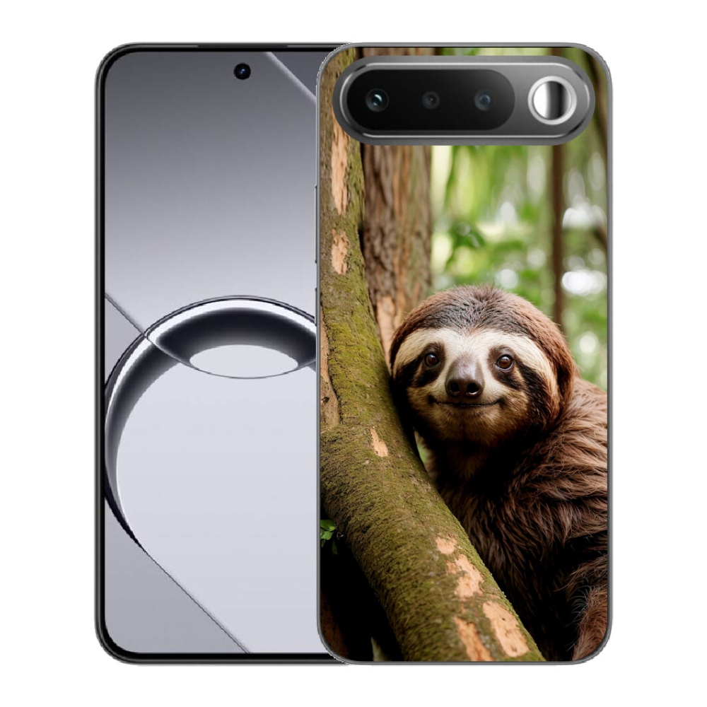 Gélový obal mmCase pre Realme 16 5G – usmievavý leňoch