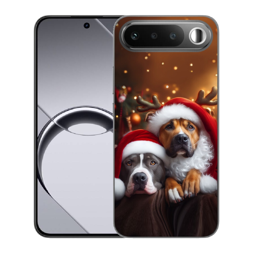 Gélový obal mmCase pre Realme 16 5G – vianoční psíci