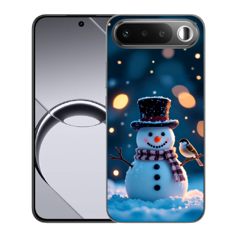 Gélový obal mmCase pre Realme 16 5G – vianočný snehuliak