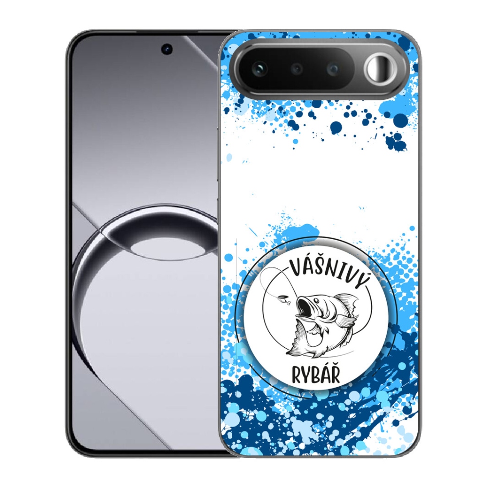 Gélový obal mmCase pre Realme 16 5G – vášnivý rybár na bielom pozadí
