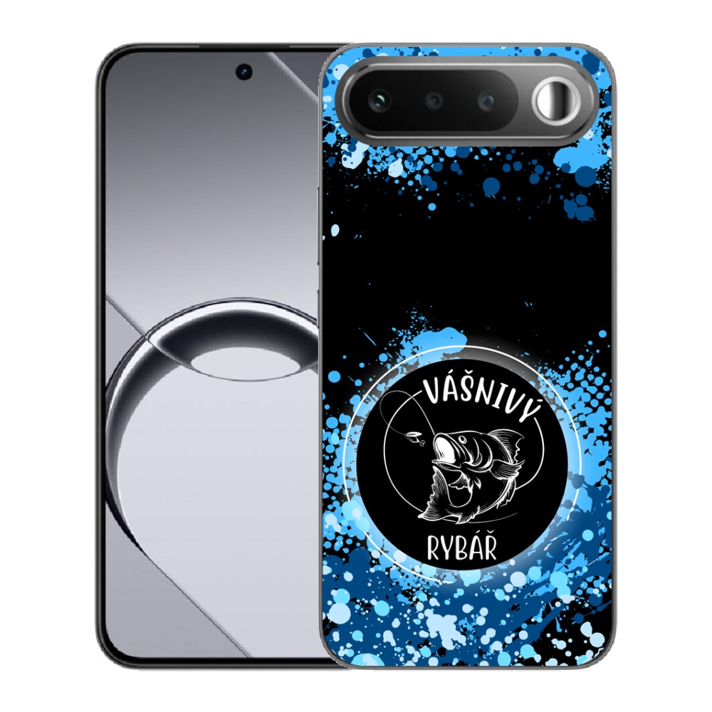 Gélový obal mmCase pre Realme 16 5G – vášnivý rybár na čiernom pozadí