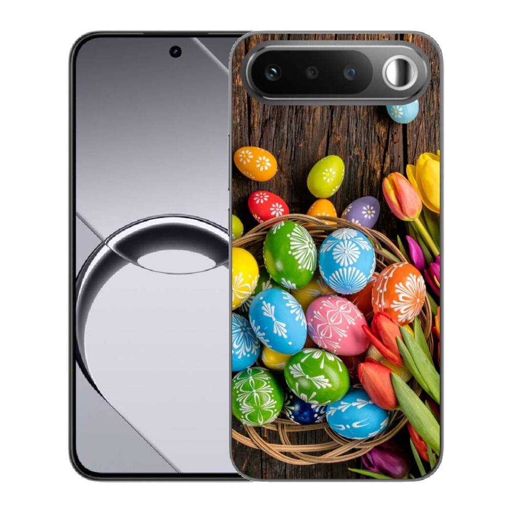 Gélový obal mmCase pre Realme 16 5G – veľkonočné vajíčka
