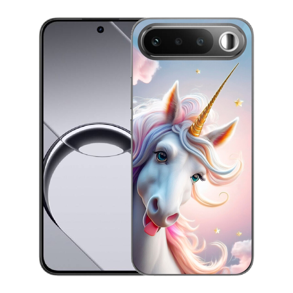 Gélový obal mmCase pre Realme 16 5G – veselý jednorožec