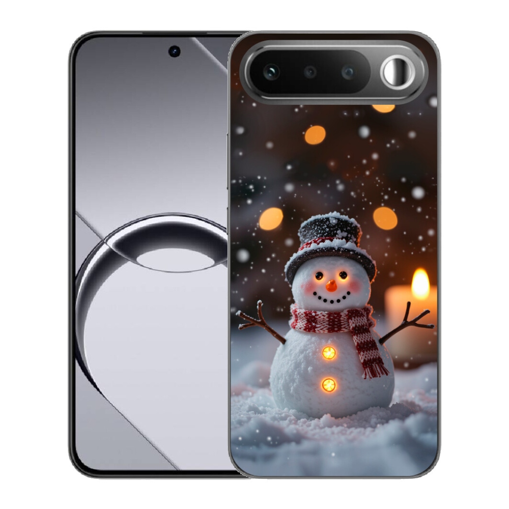 Gélový obal mmCase pre Realme 16 5G – veselý snehuliak