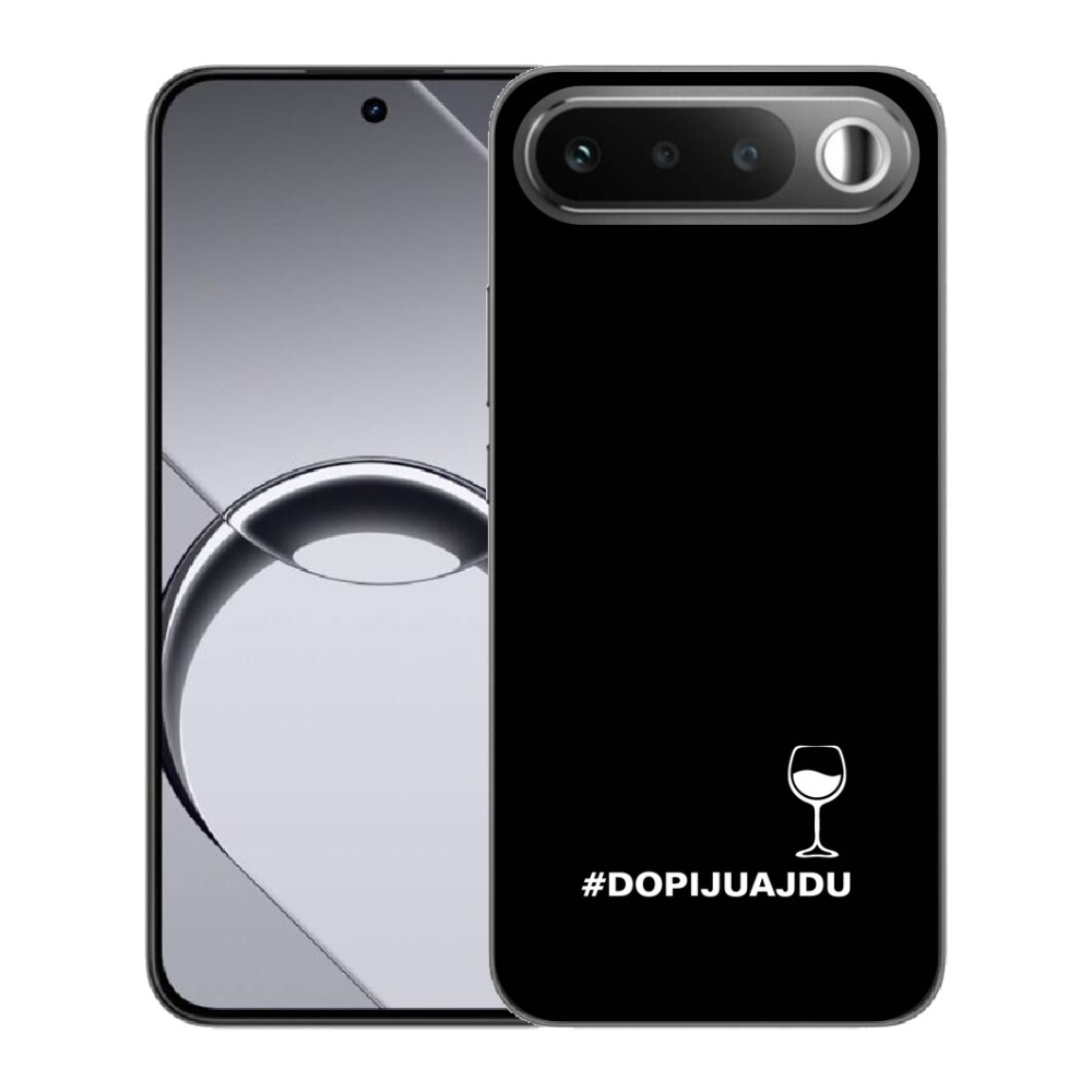 Gélový obal mmCase pre Realme 16 5G – motív hrozna na čiernom pozadí