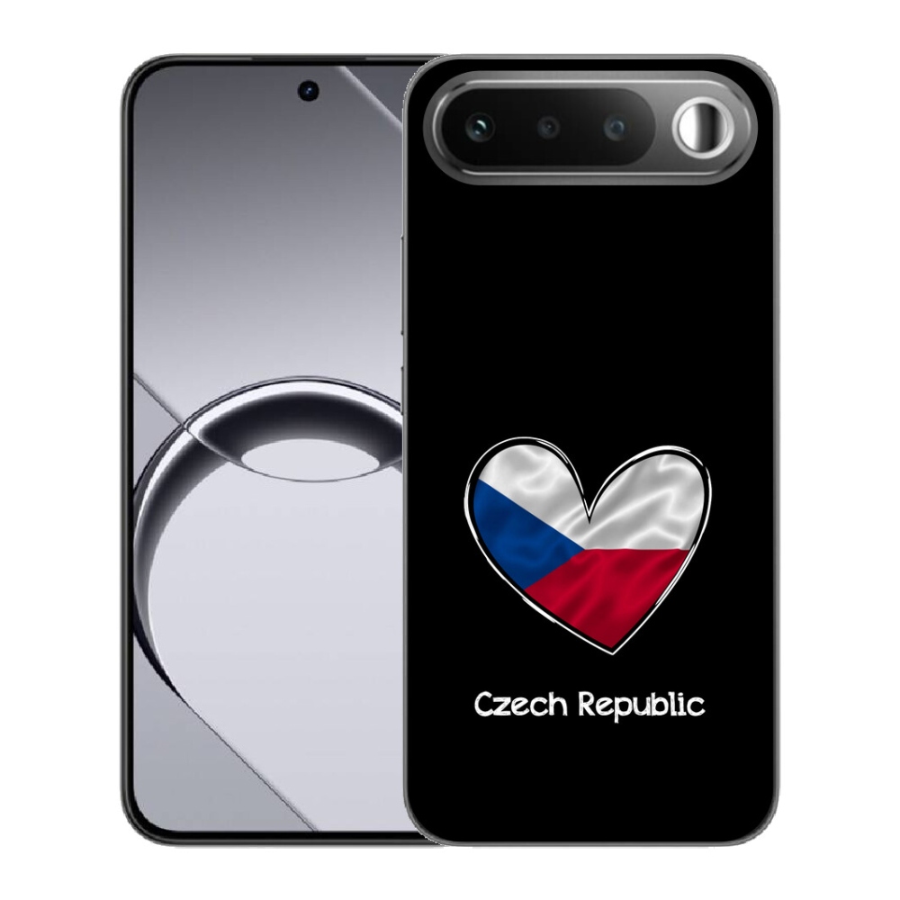 Gélový obal mmCase pre Realme 16 5G – vlajka srdca na čiernom pozadí