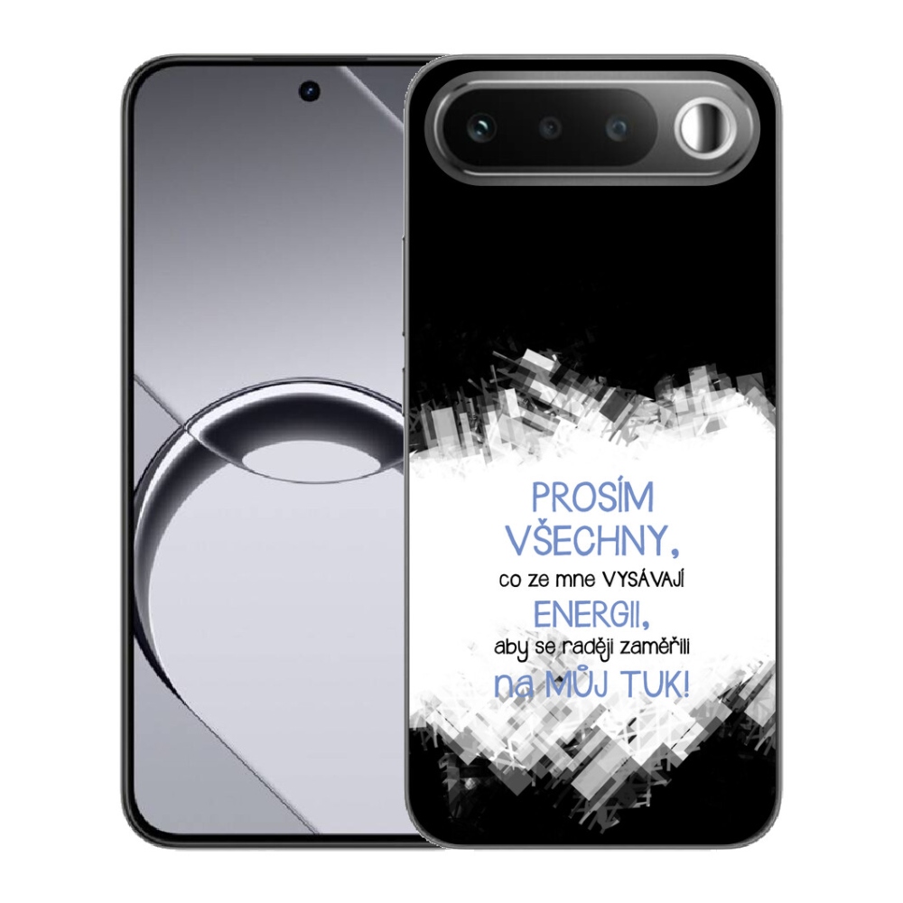 Gélový obal mmCase pre Realme 16 5G – vtipný nápis, 1 ks, modrý