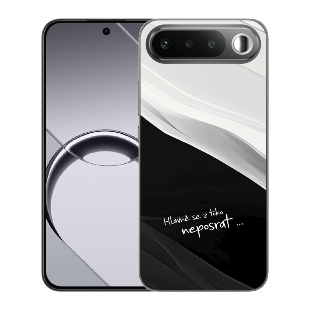 Gélové puzdro mmCase pre Realme 16 5G – vtipný nápis, 13 čierno-bielych pozadí