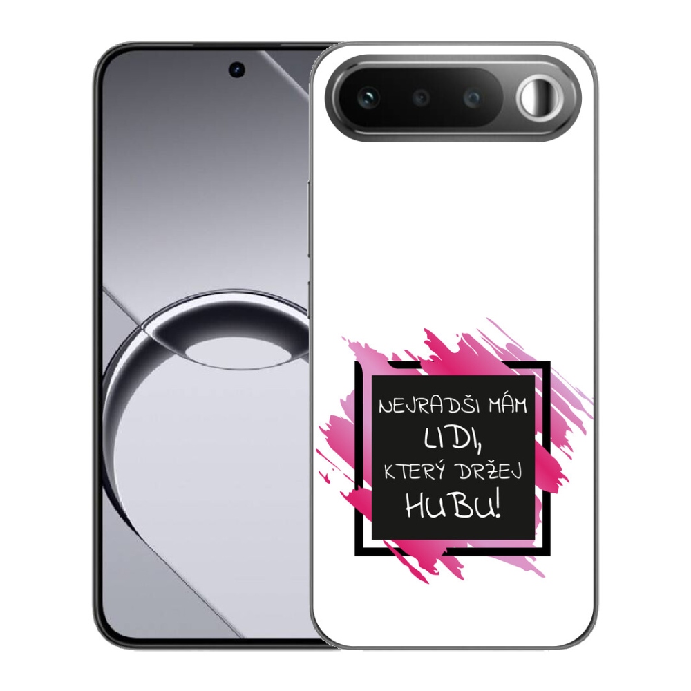 Gélový obal mmCase pre Realme 16 5G – vtipný text, 7 čierno-bielych pozadí