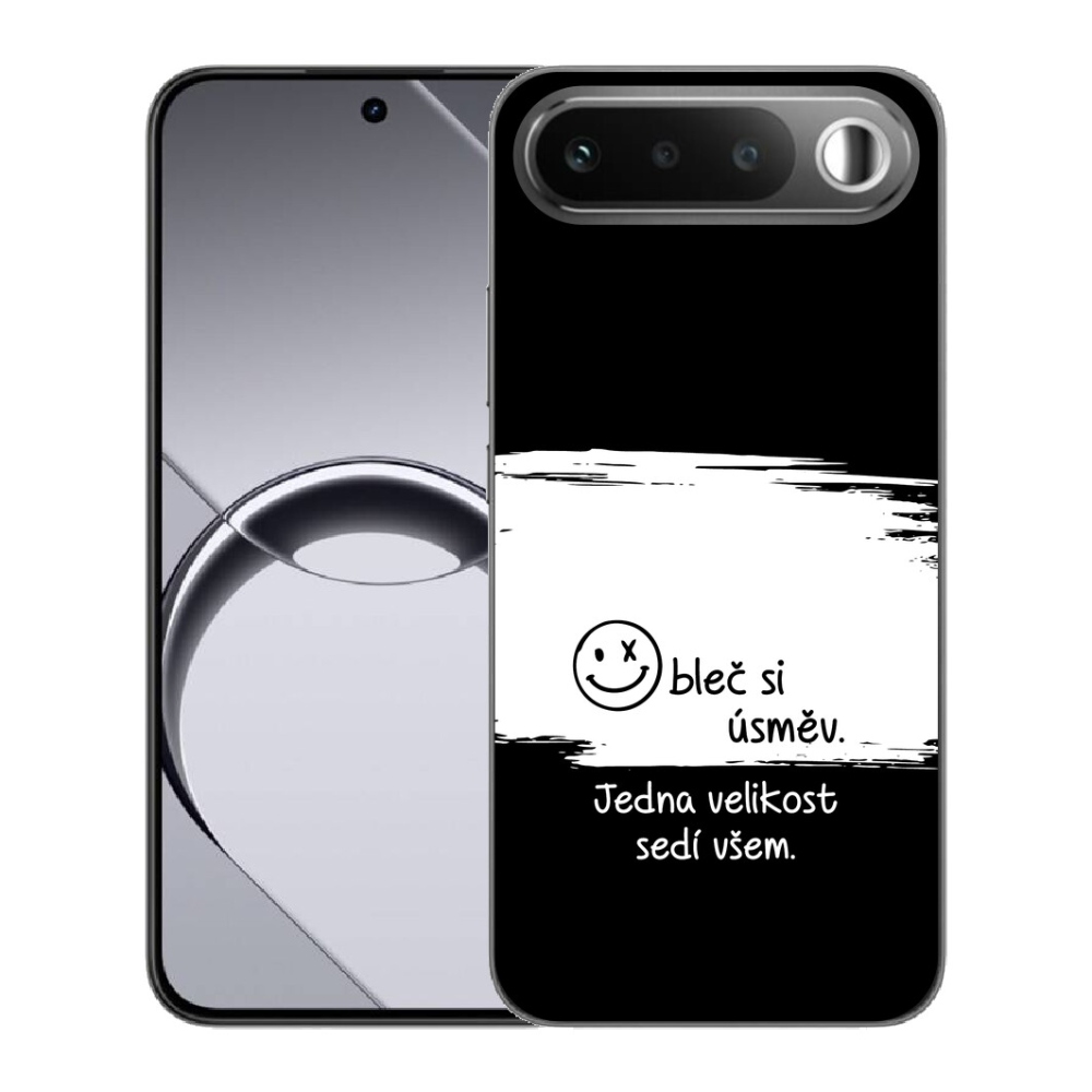 Gélové puzdro mmCase pre Realme 16 5G – vtipný nápis na čierno-bielom pozadí