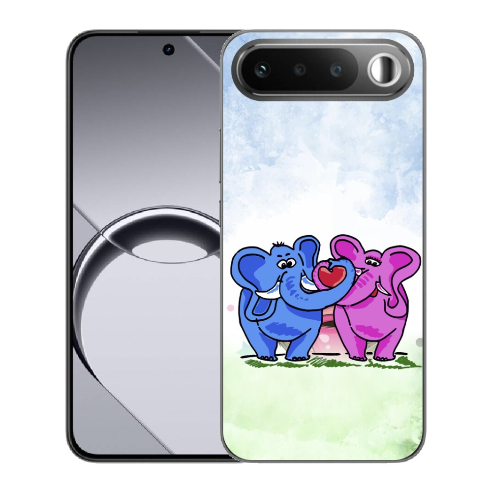 Gélový obal mmCase pre Realme 16 5G – zamilované slony