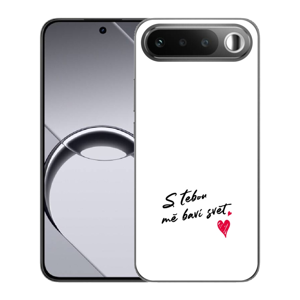 Gélový obal mmCase pre Realme 16 5G – nápis „zamilovaný“ 1 na bielom pozadí