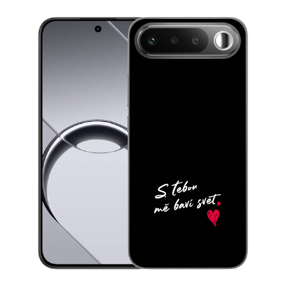 Gélové puzdro mmCase pre Realme 16 5G – nápis „zamilovaný“ 1 na čiernom pozadí