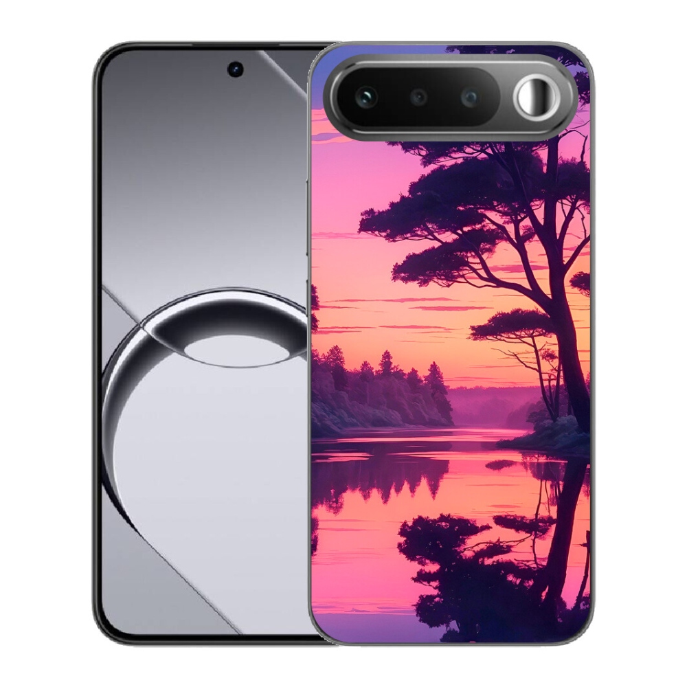 Gélový obal mmCase pre Realme 16 5G – západ slnka nad jazerom