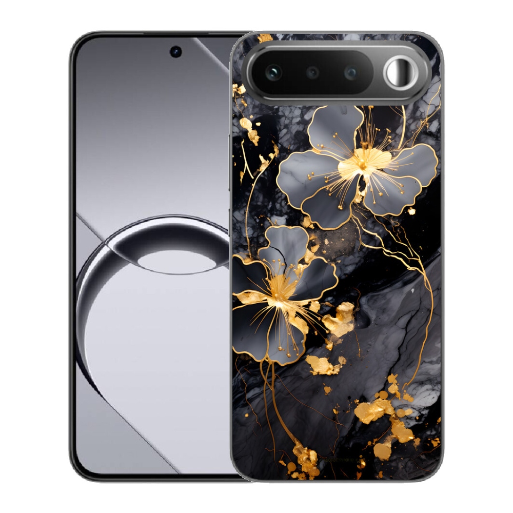 Gélový obal mmCase pre Realme 16 5G – zlaté kvety