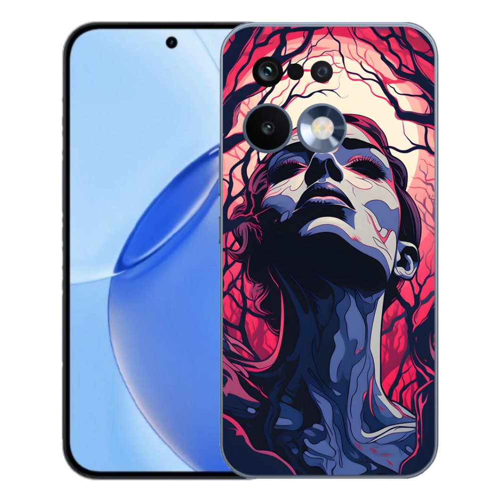 Gélový kryt mmCase na Realme 16 Pro - abstraktná tvár