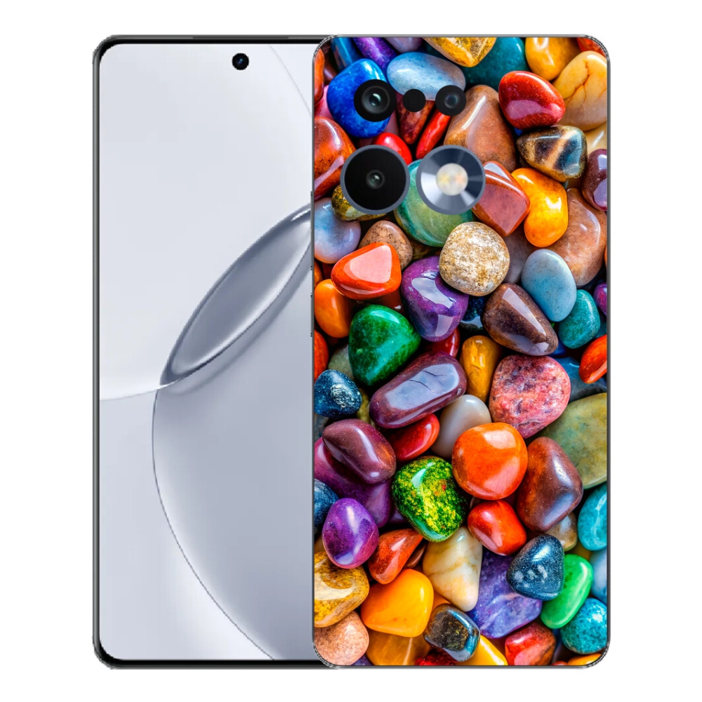 Gélový kryt mmCase na Realme 16 Pro+ - farebné kamienky