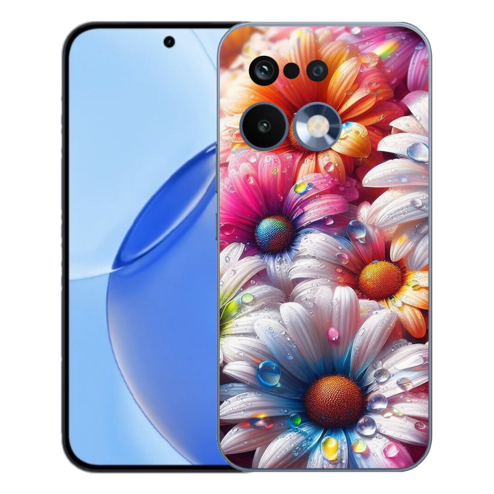 Gélový kryt mmCase na Realme 16 Pro - farebné margaréty