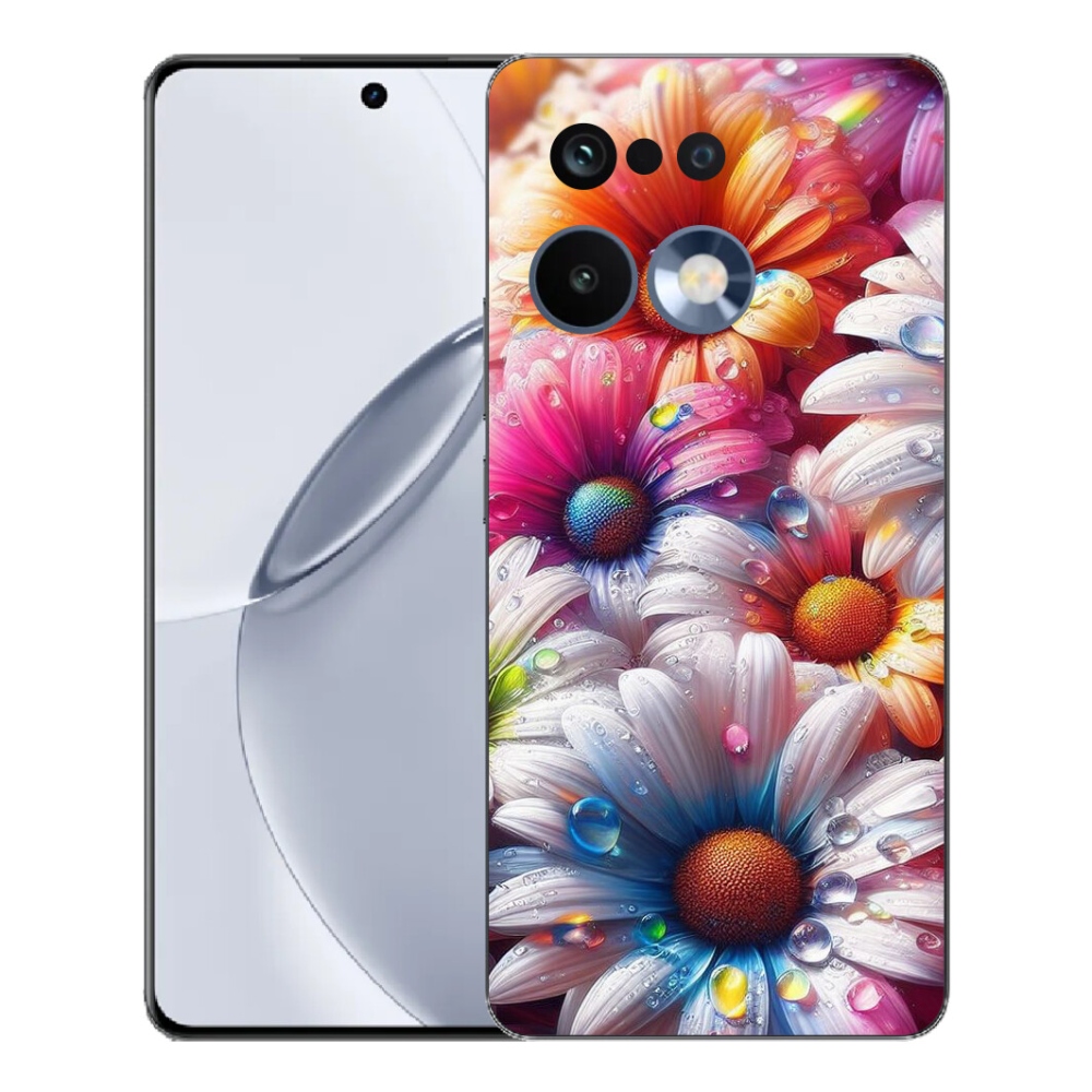 Gélový kryt mmCase na Realme 16 Pro+ - farebné margaréty