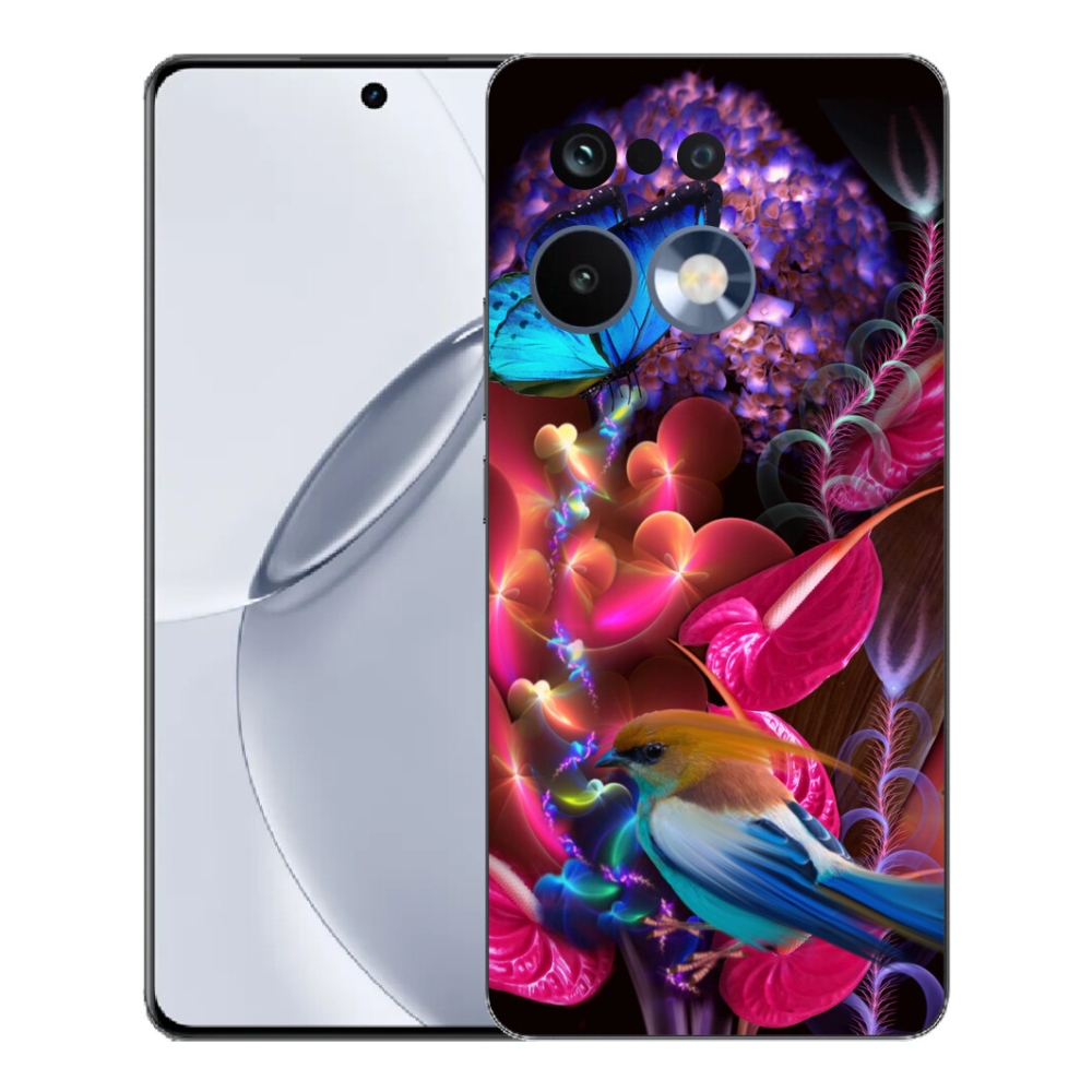 Gélový kryt mmCase na Realme 16 Pro+ - farebné kvety