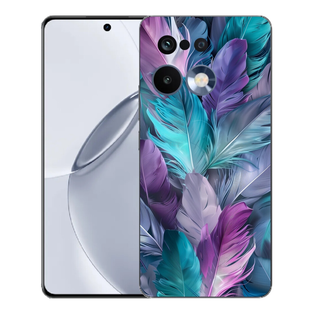 Gélový kryt mmCase na Realme 16 Pro+ - farebné perie 2