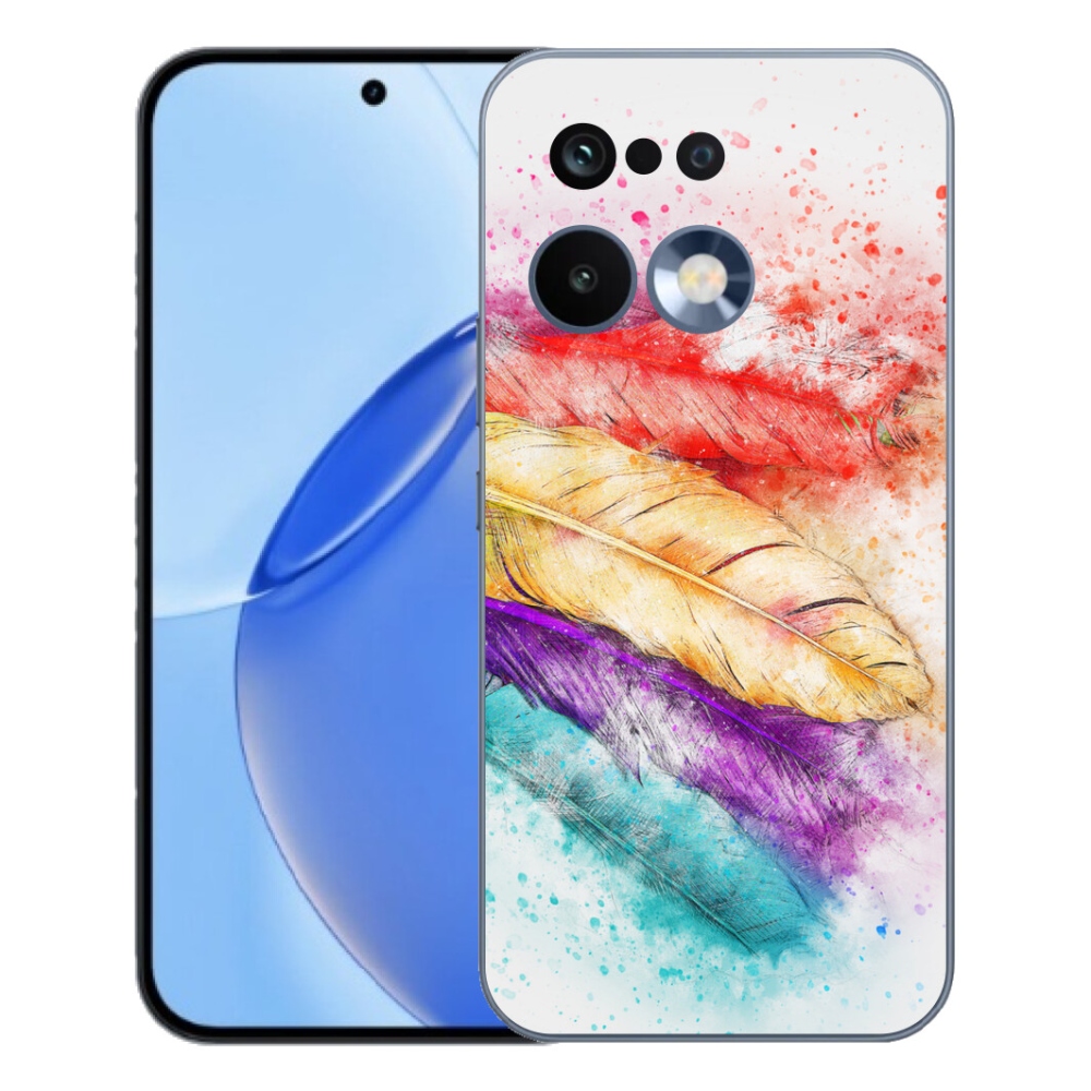 Gélový kryt mmCase na Realme 16 Pro - farebné perie