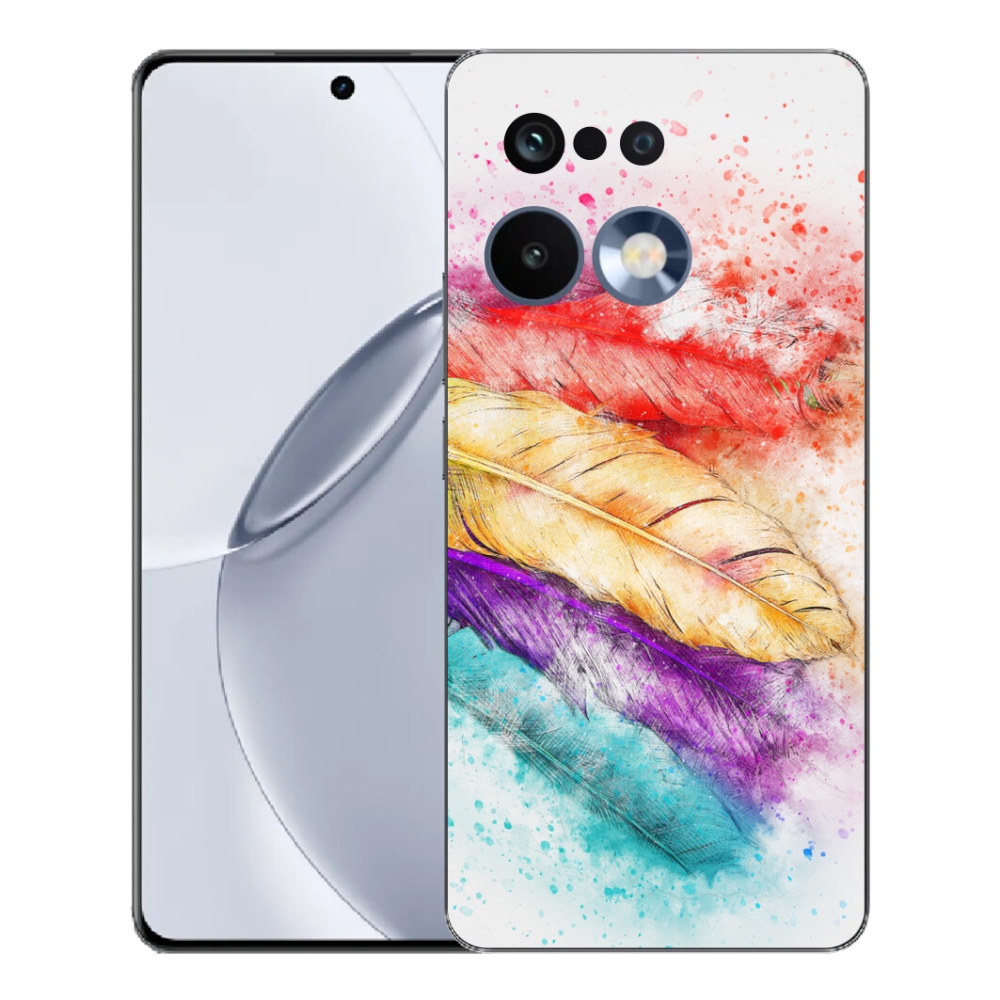 Gélový kryt mmCase na Realme 16 Pro+ - farebné perie