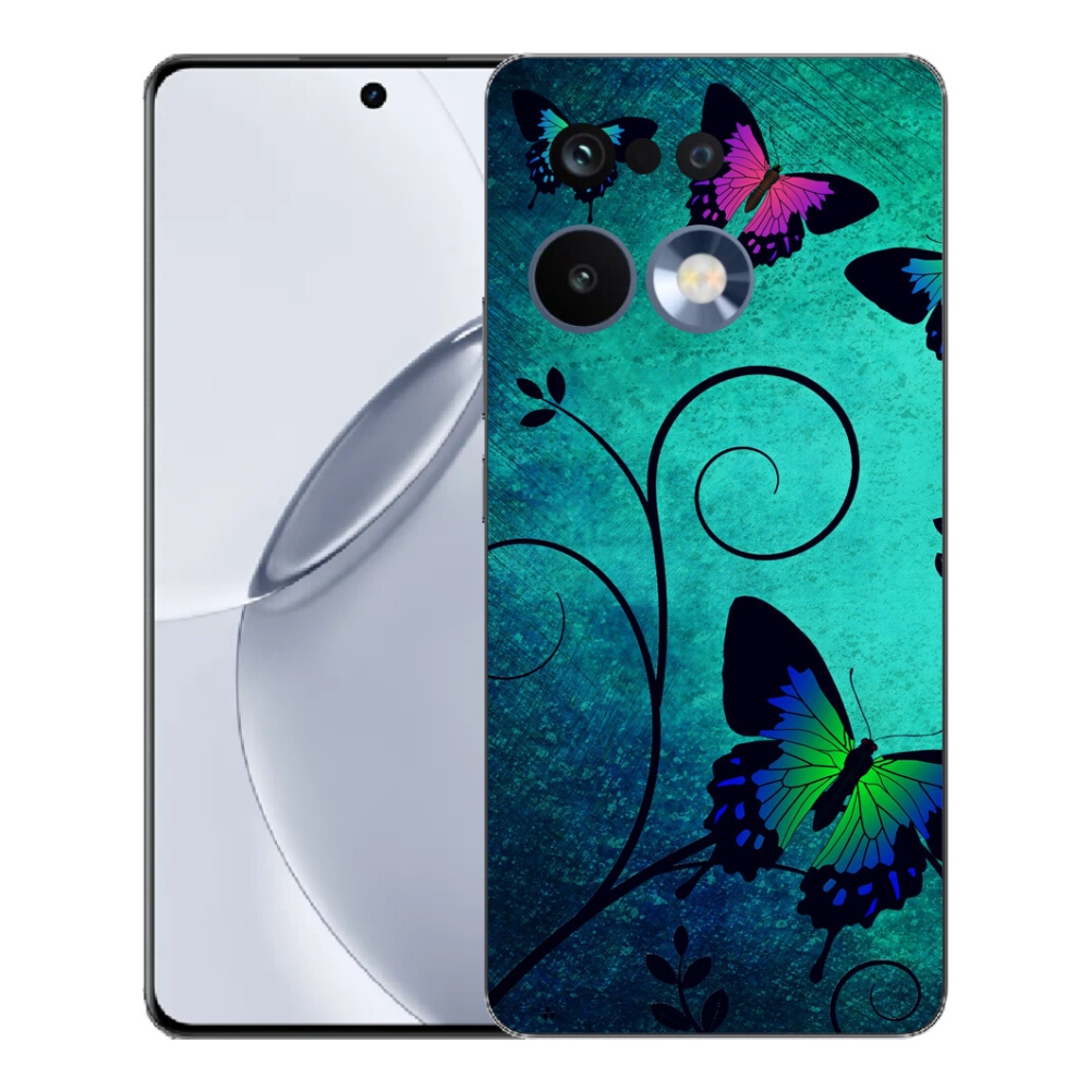Gélový kryt mmCase na Realme 16 Pro+ - farební motýle