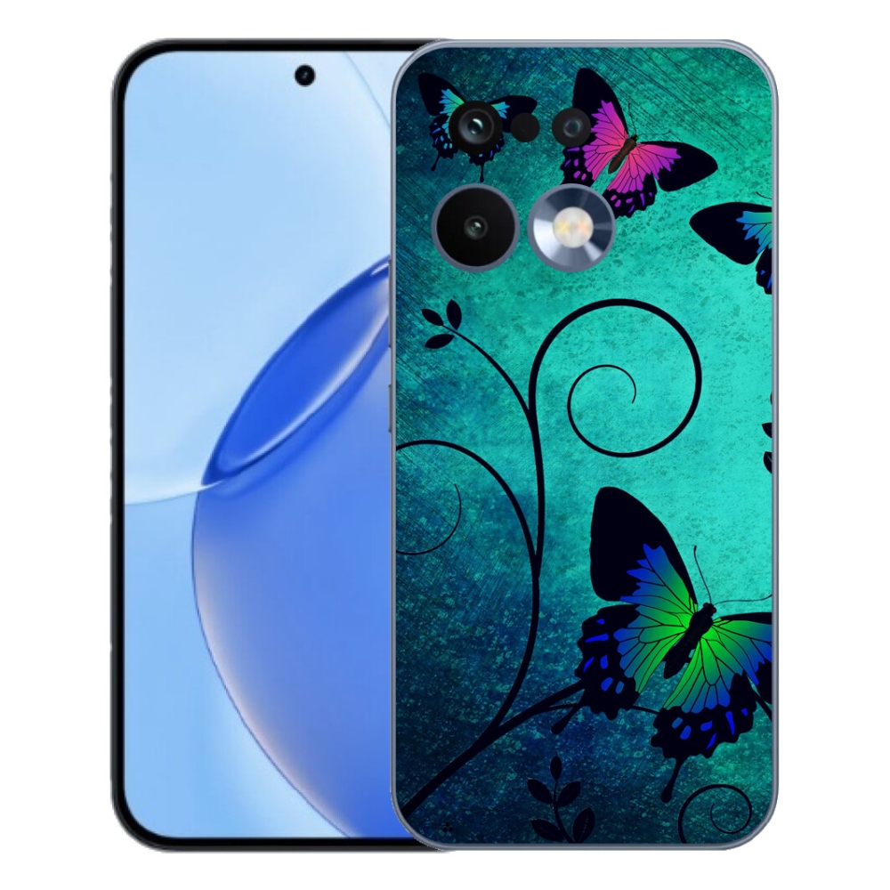 Gélový kryt mmCase na Realme 16 Pro - farební motýle