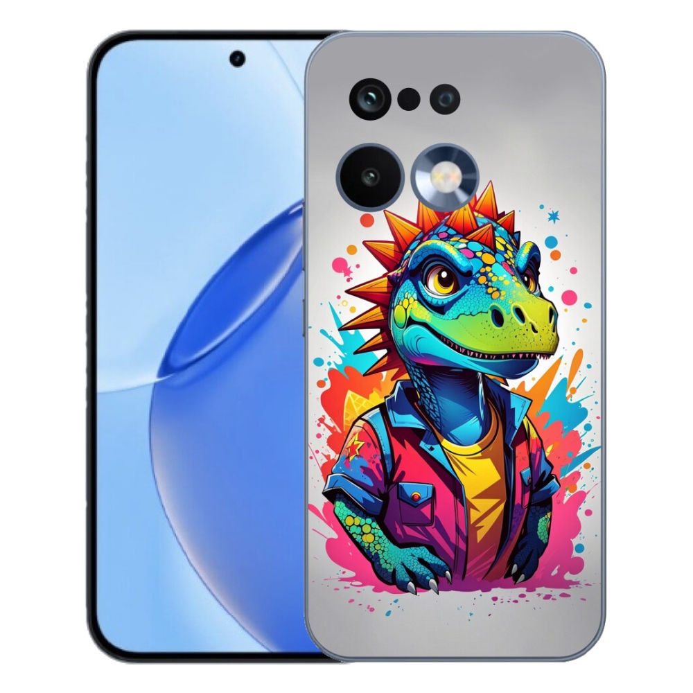 Gélový kryt mmCase na Realme 16 Pro - farebný dinosaurus