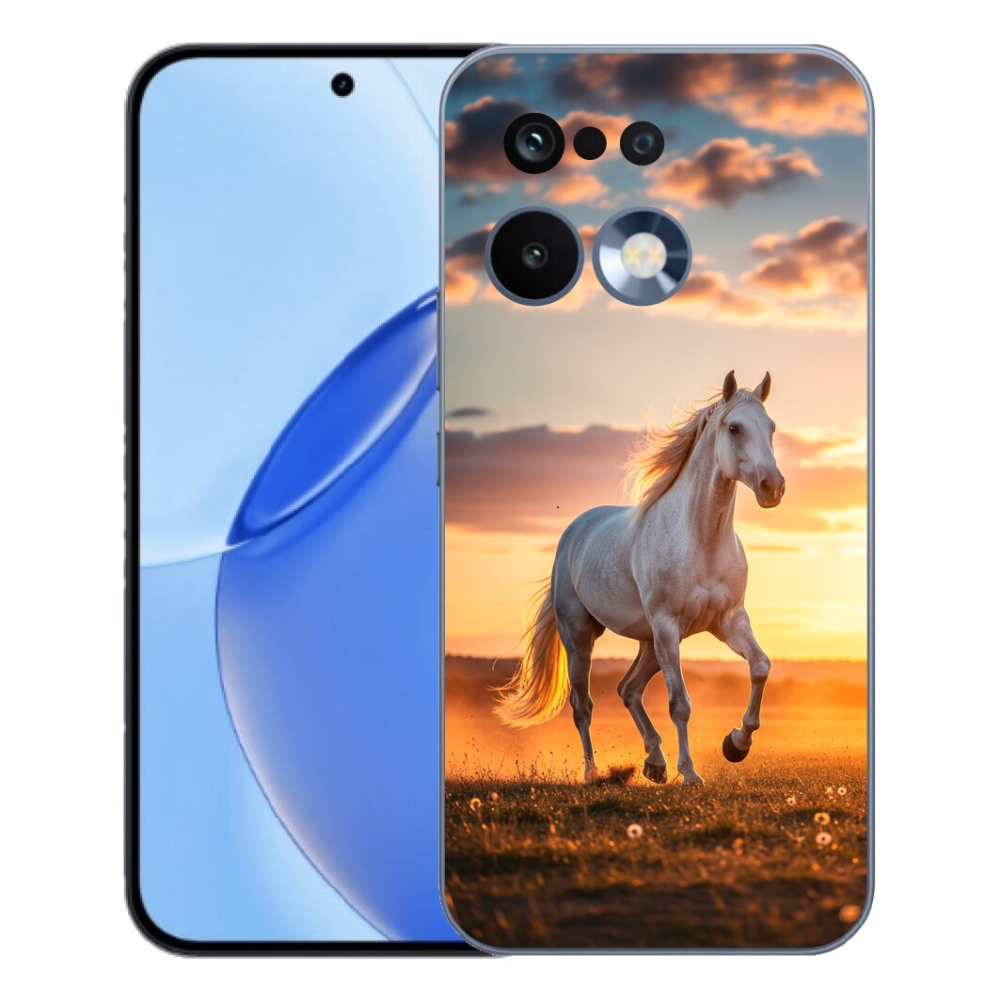 Gélový kryt mmCase na Realme 16 Pro - bežiaci biely kôň 2