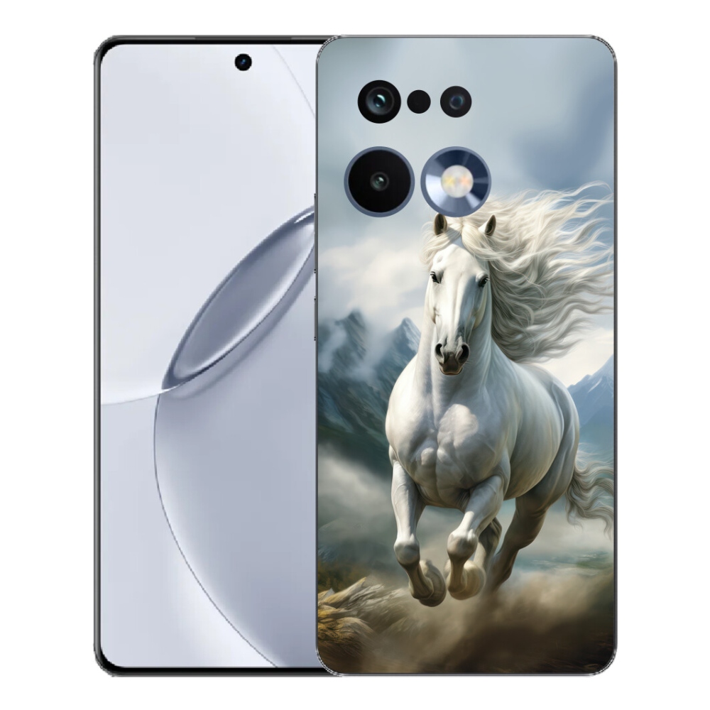 Gélový kryt mmCase na Realme 16 Pro+ - bežiaci biely kôň 3