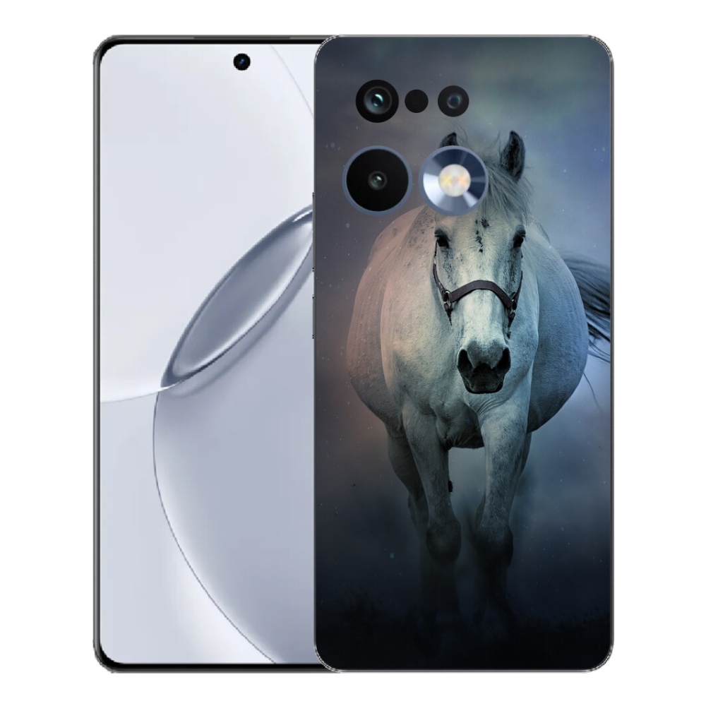 Gélový kryt mmCase na Realme 16 Pro+ - bežiaci biely kôň