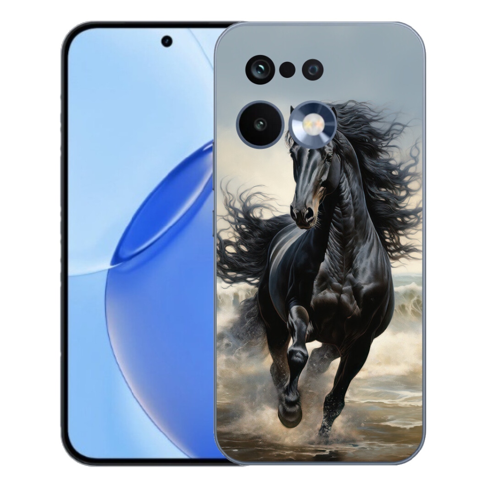 Gélový kryt mmCase na Realme 16 Pro - bežiaci čierny kôň