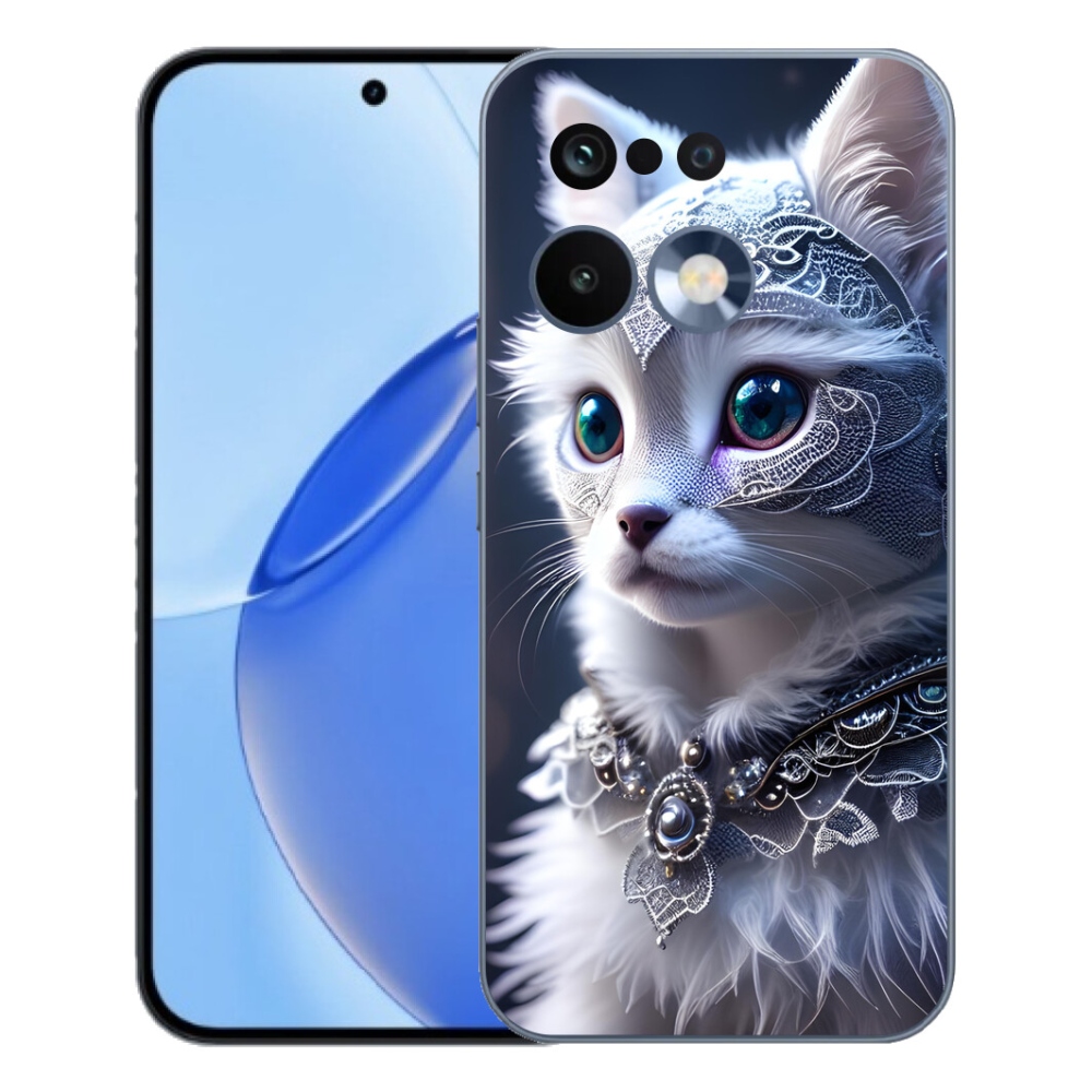 Gélový kryt mmCase na Realme 16 Pro - biela mačka