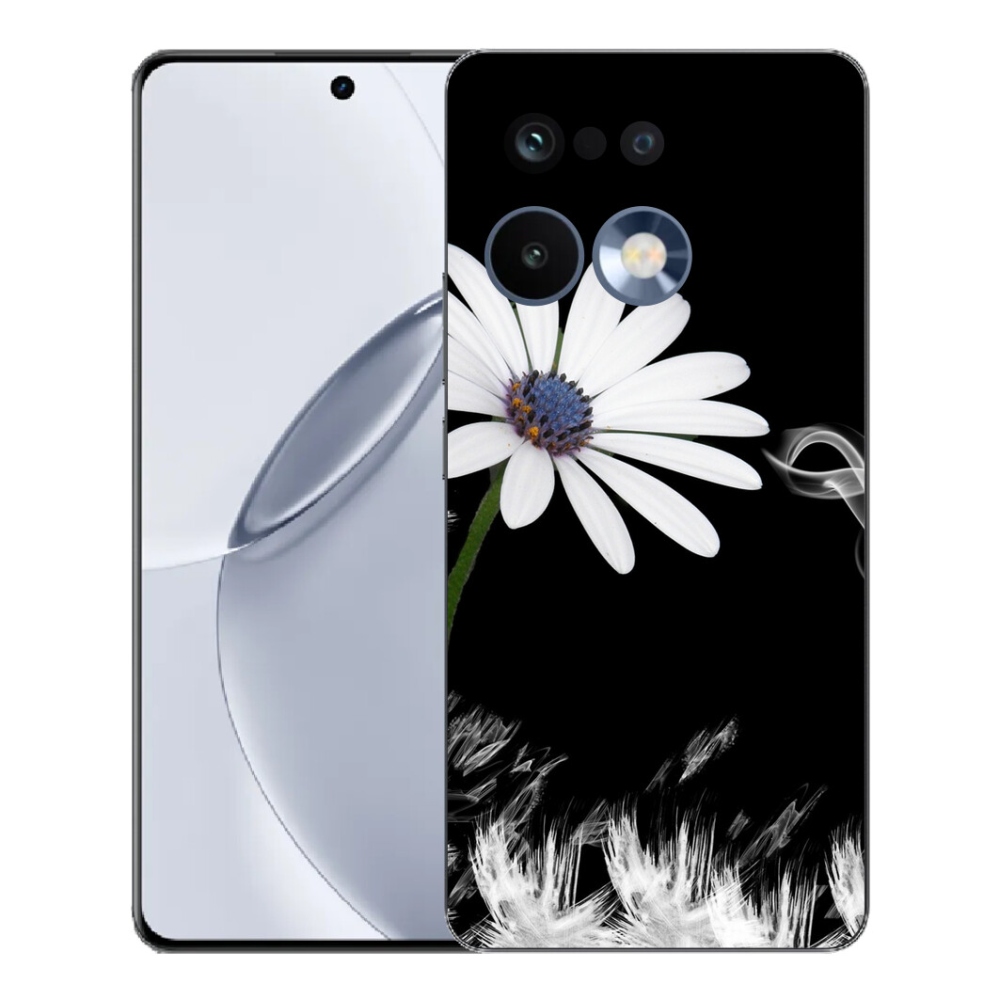 Gélový kryt mmCase na Realme 16 Pro+ - biely kvet