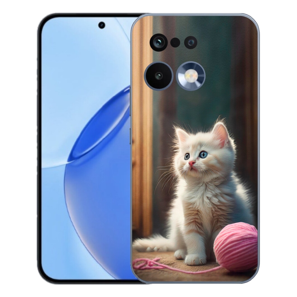Gélový kryt mmCase na Realme 16 Pro - biele mačiatko 2