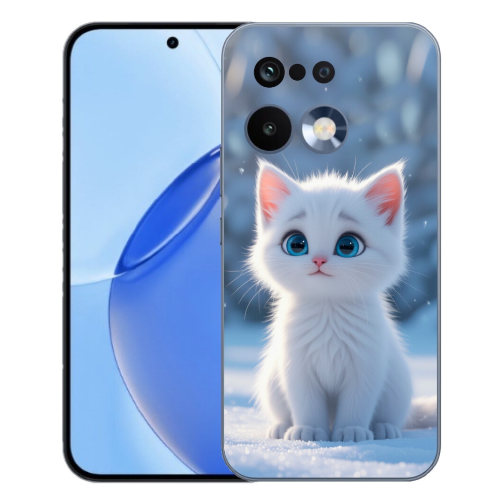 Gélový kryt mmCase na Realme 16 Pro - biele mačiatko 3