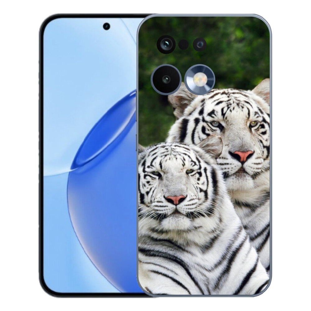 Gélový kryt mmCase na Realme 16 Pro - bieli tigre