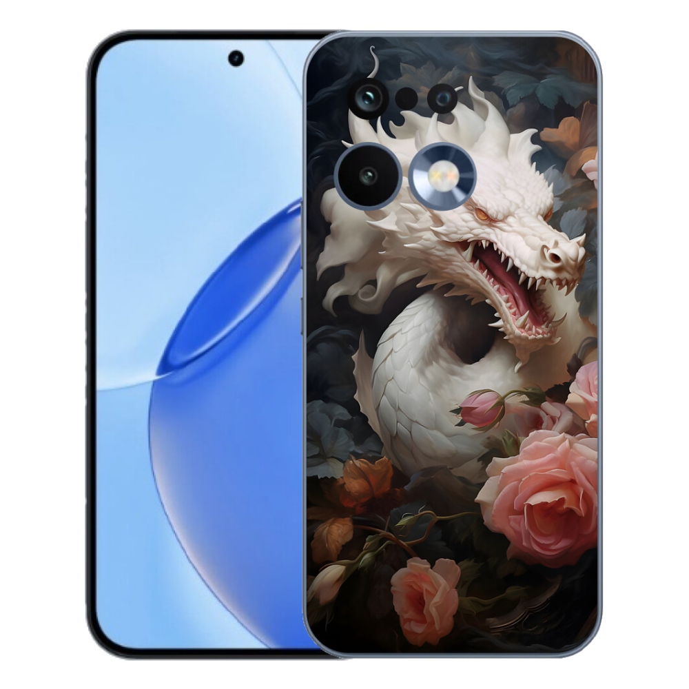 Gélový kryt mmCase na Realme 16 Pro - biely drak