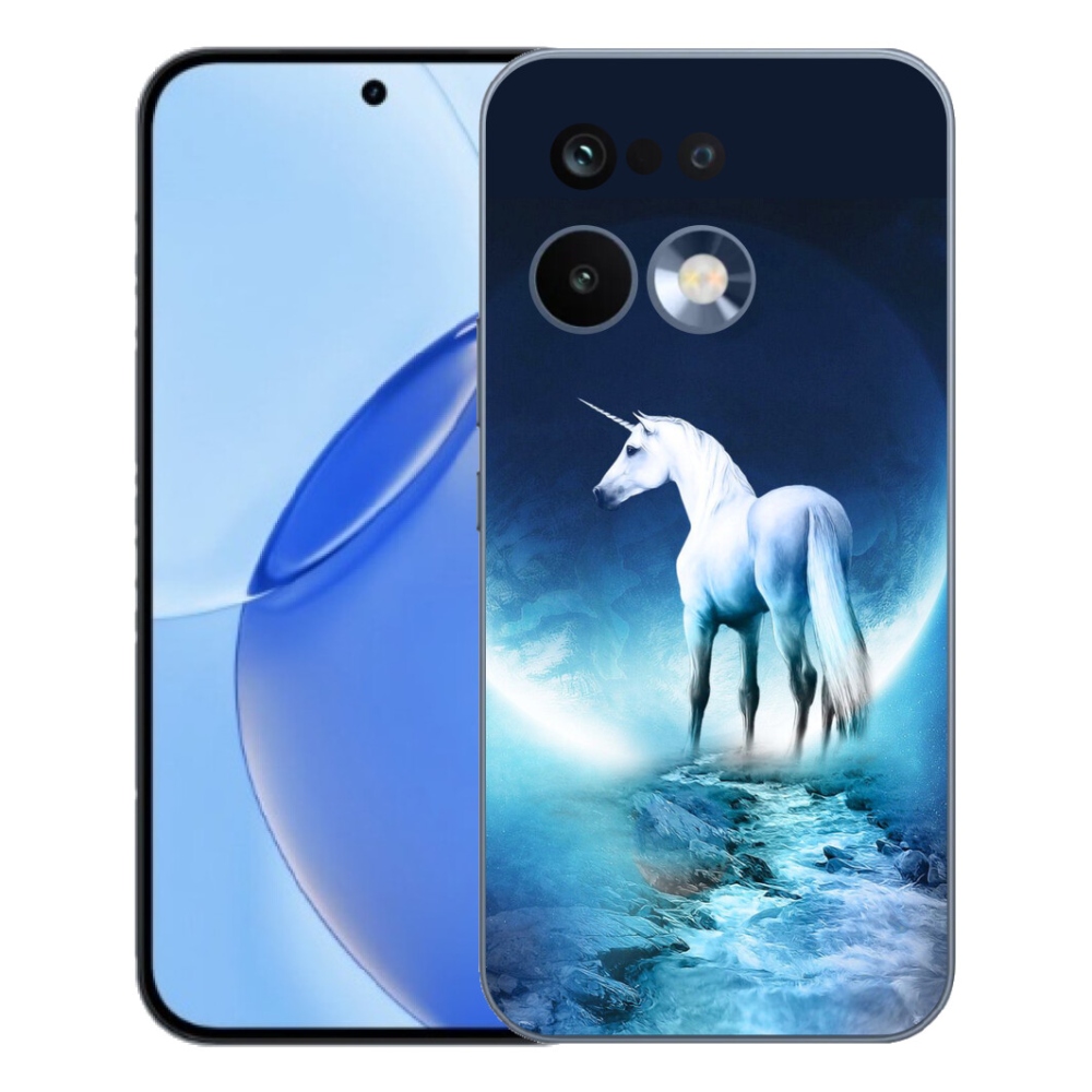 Gélový kryt mmCase na Realme 16 Pro - biely jednorožec