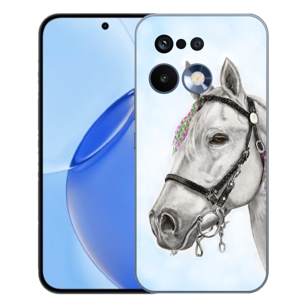 Gélový kryt mmCase na Realme 16 Pro - biely kôň 1