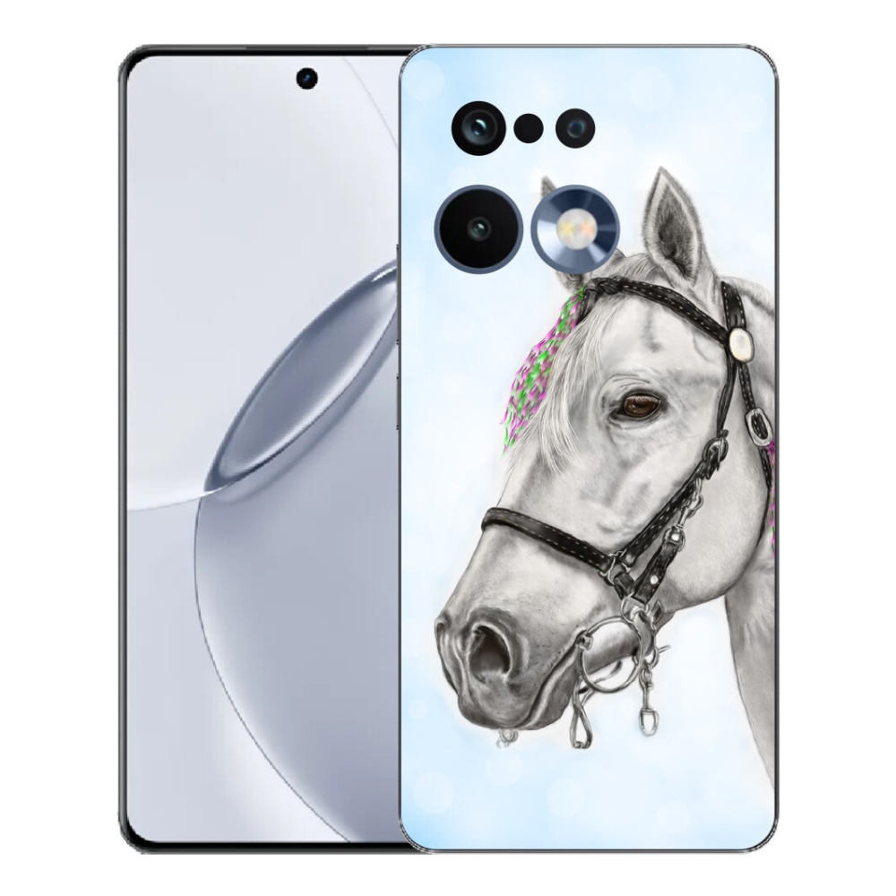 Gélový kryt mmCase na Realme 16 Pro+ - biely kôň 1