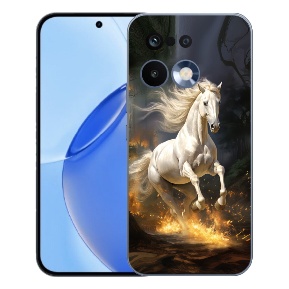 Gélový kryt mmCase na Realme 16 Pro - biely kôň 2