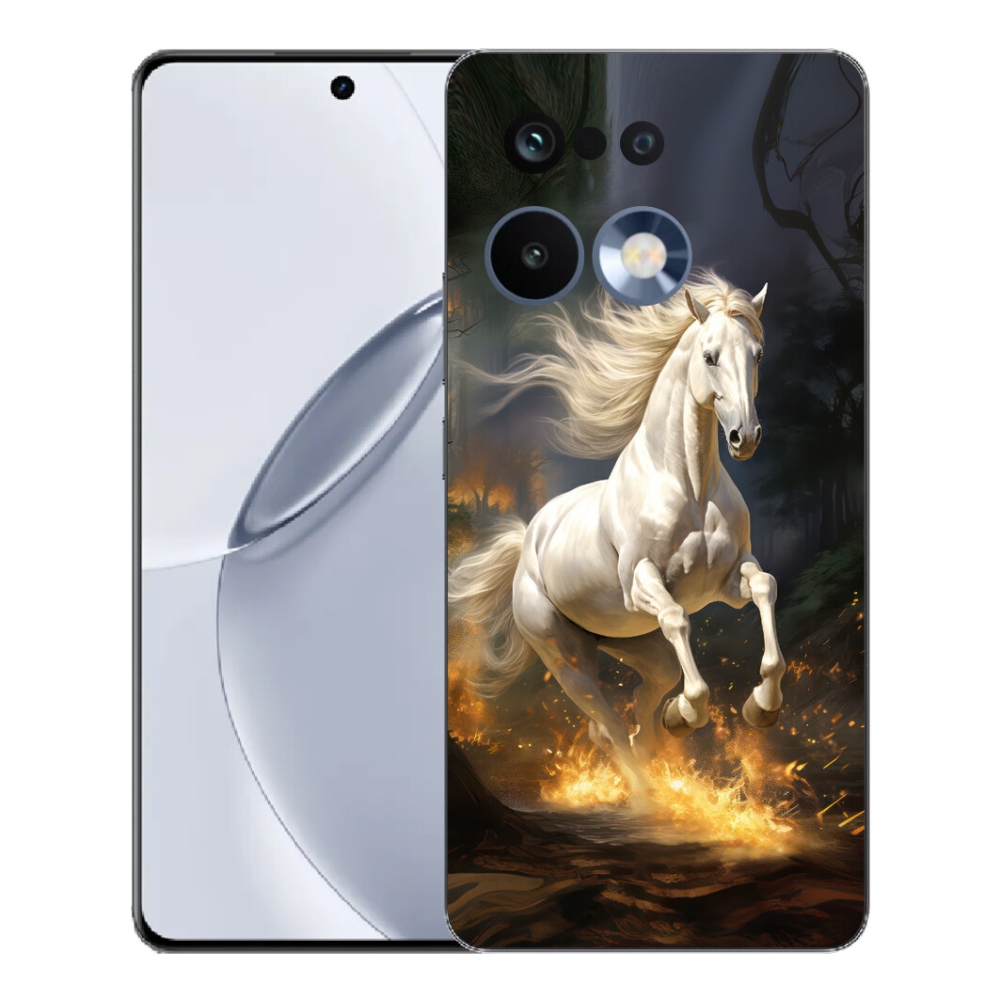 Gélový kryt mmCase na Realme 16 Pro+ - biely kôň 2
