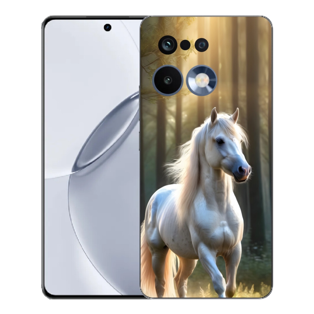 Gélový kryt mmCase na Realme 16 Pro+ - biely kôň 3