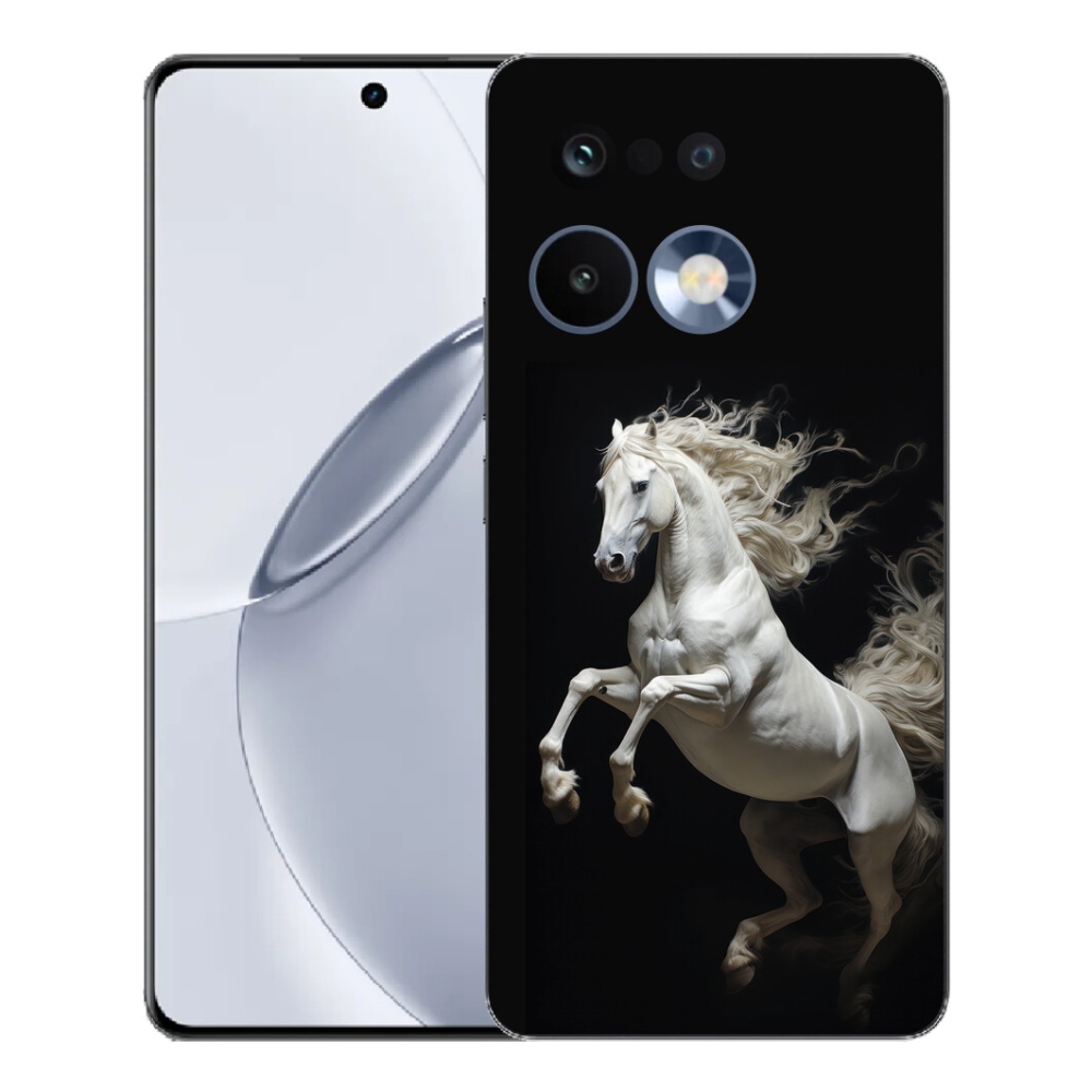 Gélový kryt mmCase na Realme 16 Pro+ - biely kôň 4