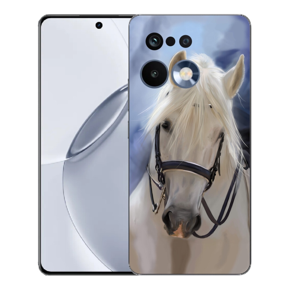 Gélový kryt mmCase na Realme 16 Pro+ - biely kôň
