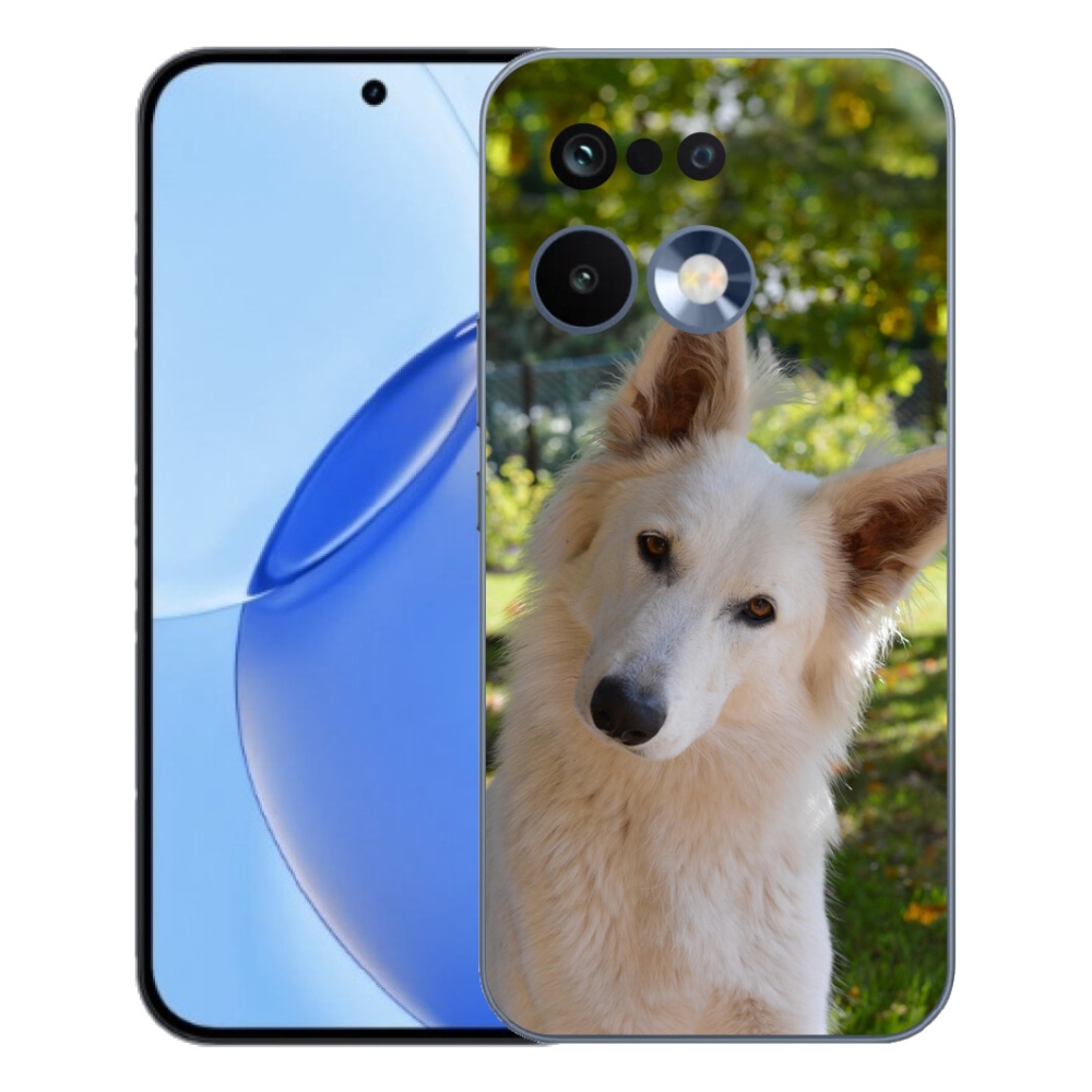 Gélový kryt mmCase na Realme 16 Pro - biely švajčiarsky ovčiak 1