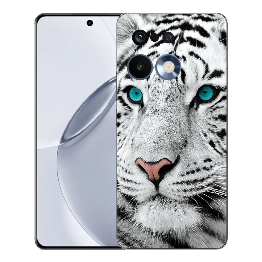 Gélový kryt mmCase na Realme 16 Pro+ - biely tiger